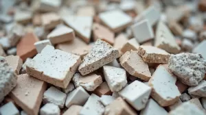 gruz z płytek ceramicznych